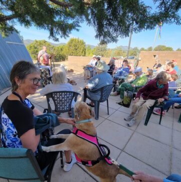 Annual 'Blessing of the Animals' by member Heidi Ogas.